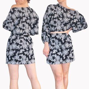 Dominique Healy embroidered Shoshanna skirt set‎ • size S